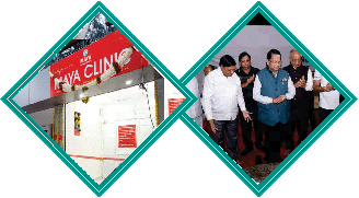 Image showing a group of doctors and patients at Inlaks & Budhrani Hospital during free radiotherapy treatment for poor patients.